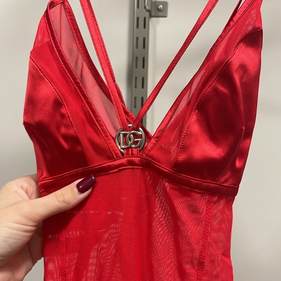 NWT Dolce & Gabbana Very Dark Red sheer lingerie set ♥️ - Picture 4 of 10